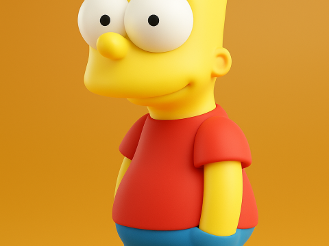 Bart Simpson Modelo de impresión 3D