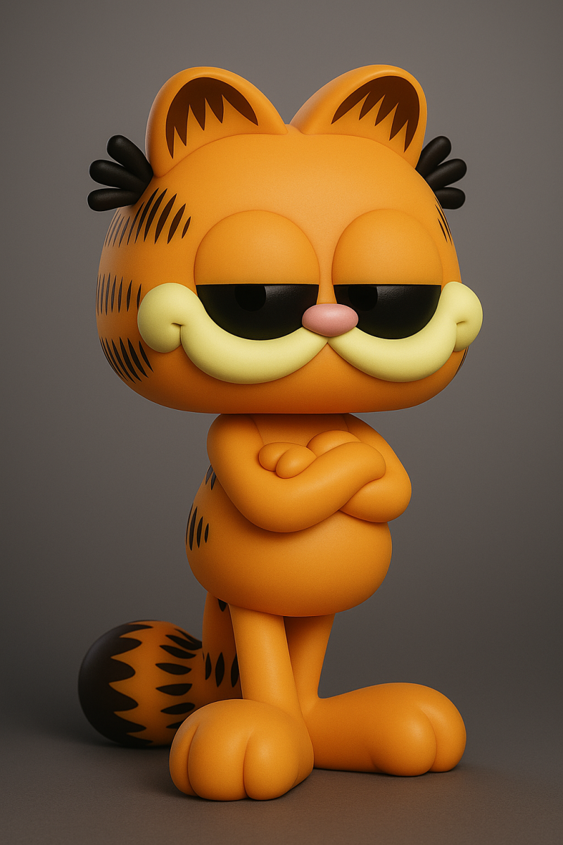 Garfield the Cat 3D 打印模型 .c4d .max .obj .3ds .fbx .stl .blend 