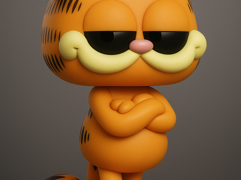 Garfield the Cat 3D 프린트 모델