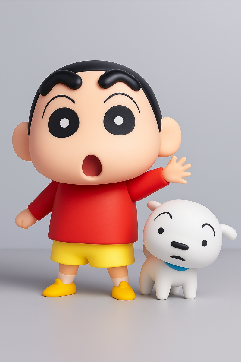 Shinchan Nohara and Shiro Modello di stampa 3D .c4d .max .obj .3ds .fbx .stl .blend
