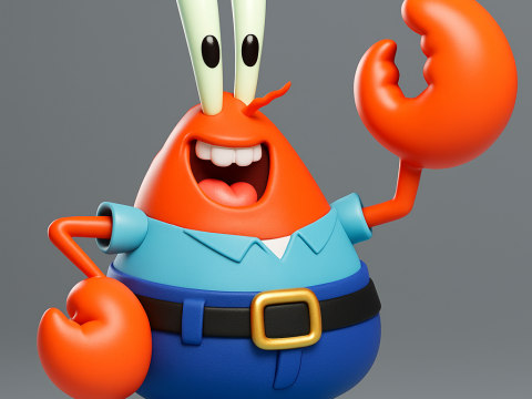 SpongeBob SquarePants Mr Krabs 3D Druckmodell