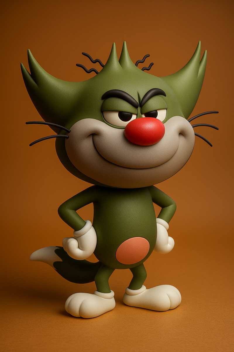Jack From Oggy and the Cockroaches 3D 프린트 모델 .c4d .max .obj .3ds .fbx .stl .blend 