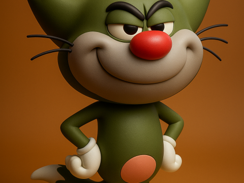 Jack From Oggy and the Cockroaches 3Dプリントモデル