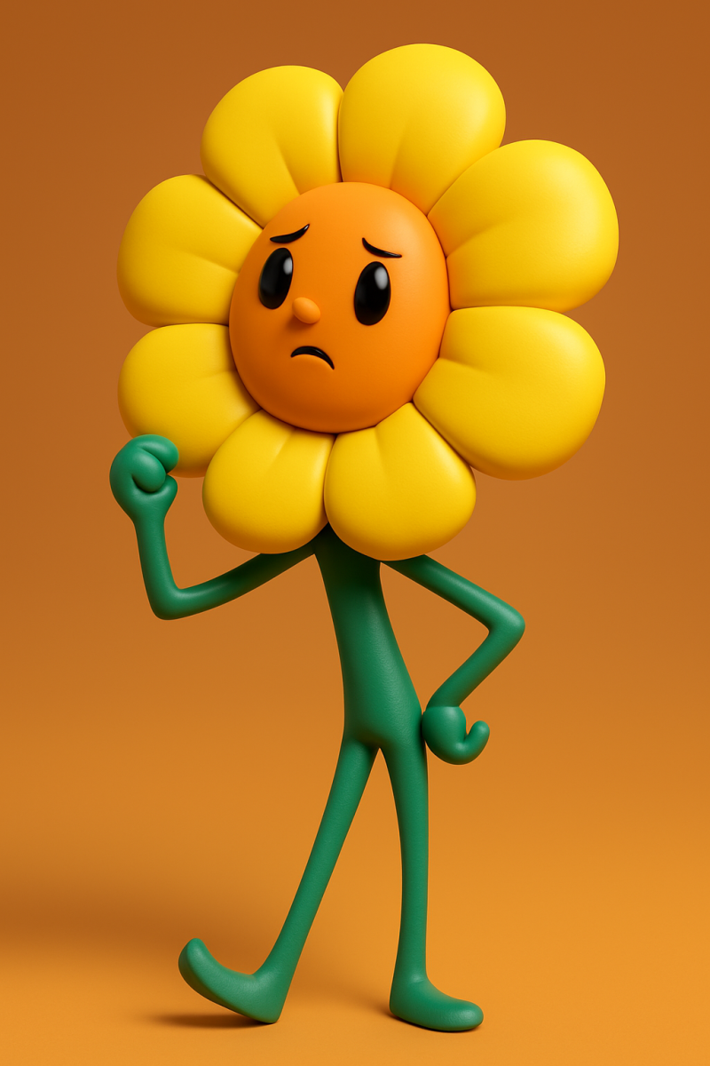 Daisy Flower Oswald Cartoon 3D Print Model .c4d .max .obj .3ds .fbx .stl .blend 