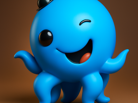 Oswald Octopus Cartoon 3D 打印模型