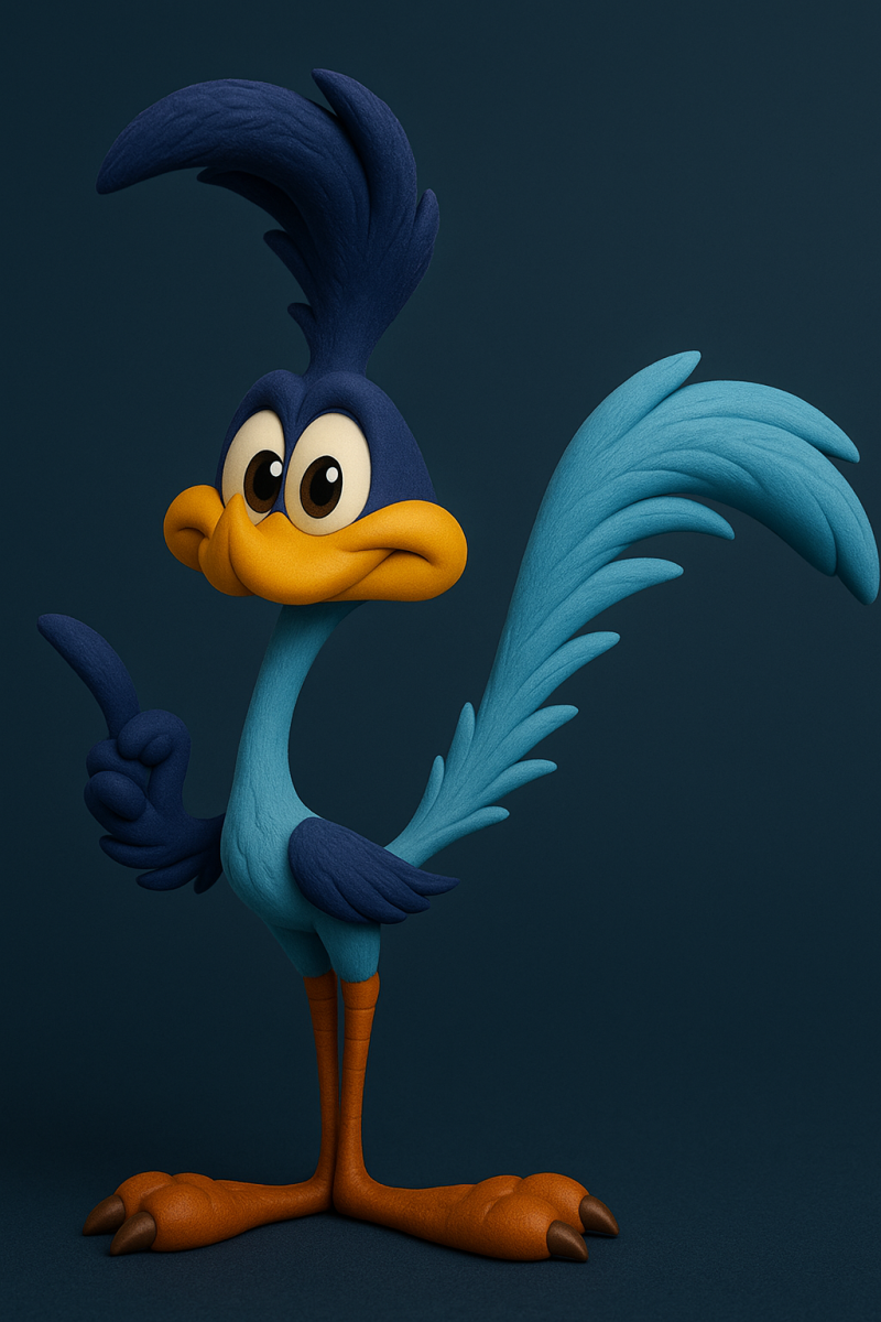 Road Runner Cartoon 3D Принт Модель .c4d .max .obj .3ds .fbx .stl .blend