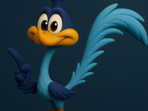 Road Runner Cartoon Modello di stampa 3D