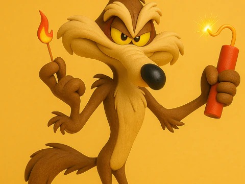 와일 E 코요테 3D 프린트 모델