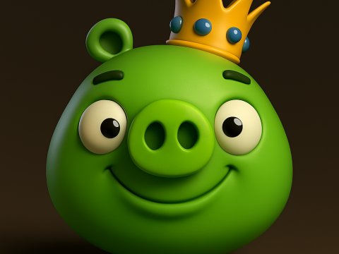 King Pig from Angry Birds 3D Принт Модель