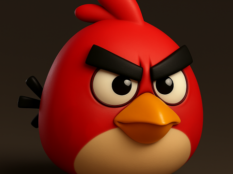 Angry bird Red 3Dプリントモデル