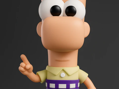 ファーブの漫画 3Dプリントモデル