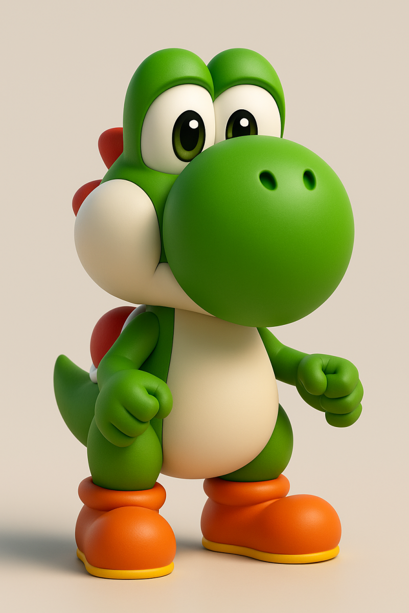 Nintendo Mario Yoshi Modello di stampa 3D .c4d .max .obj .3ds .fbx .stl .blend