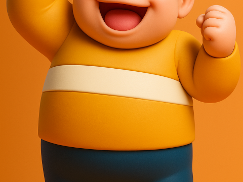 Gian - Doraemon 3D 프린트 모델