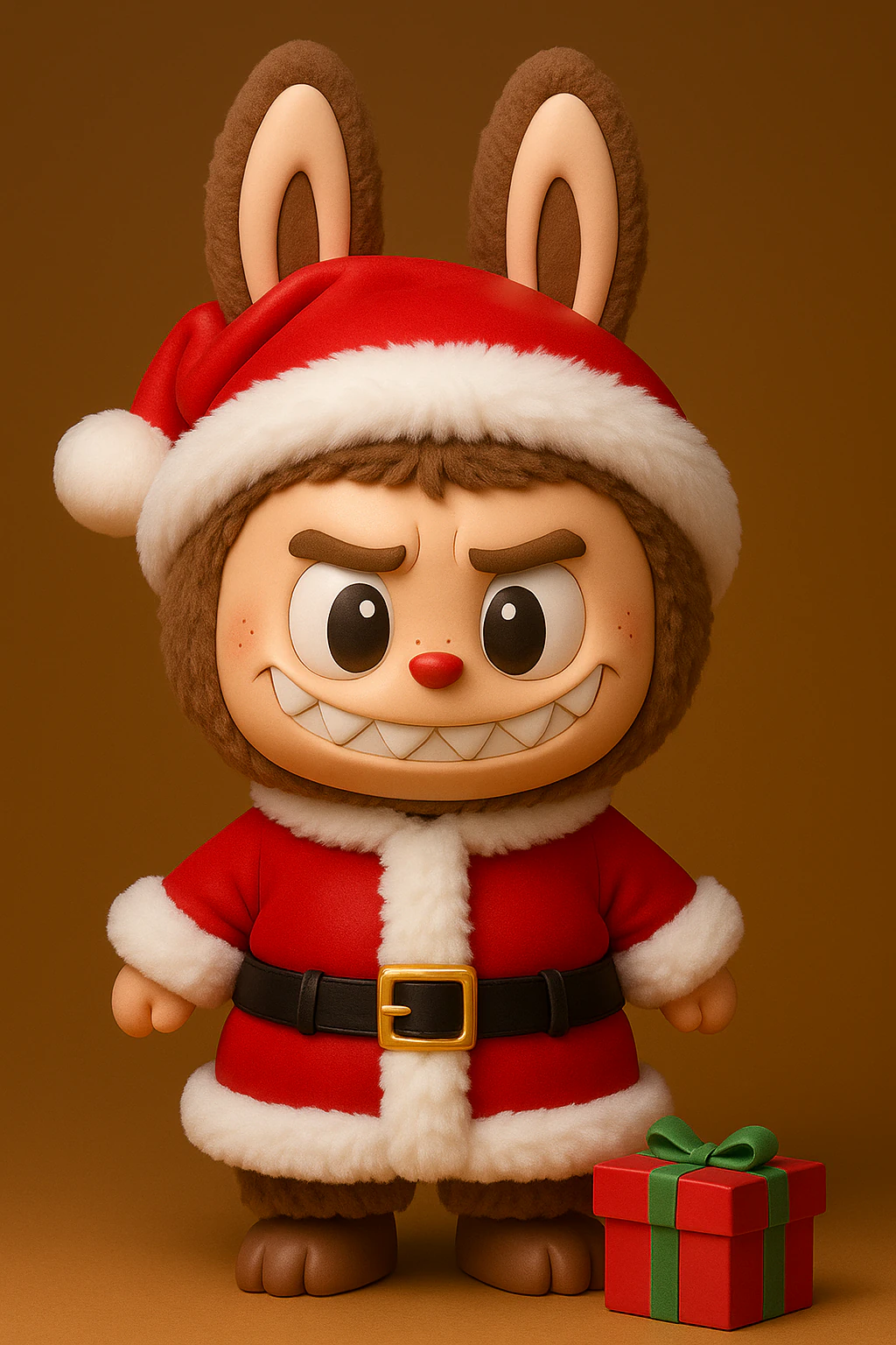 Labubu Santa Claus 3D Print Model .c4d .max .obj .3ds .fbx .stl .blend 