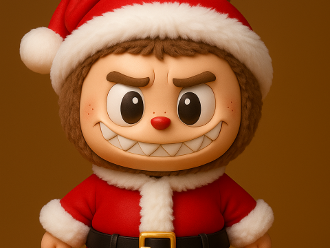 Labubu Santa Claus 3D Druckmodell