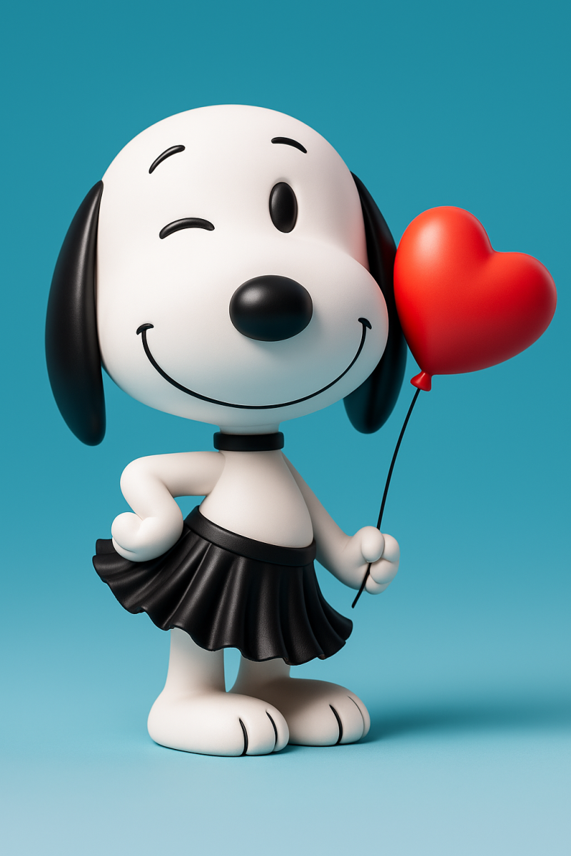 Snoopy Love 3D Принт Модель .c4d .max .obj .3ds .fbx .stl .blend