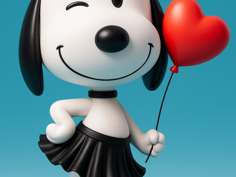 Snoopy Love Modèles 3D en vedette