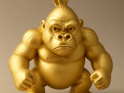 Liontin Gorila King Kong Model Cetak 3D