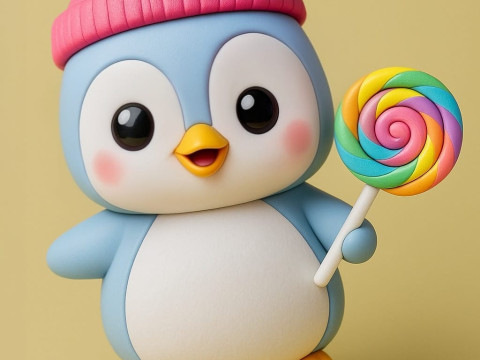 Kawaii Penguin Modèles 3D en vedette