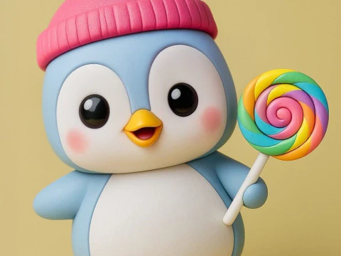Kawaii Penguen 3D Baskı Modeli