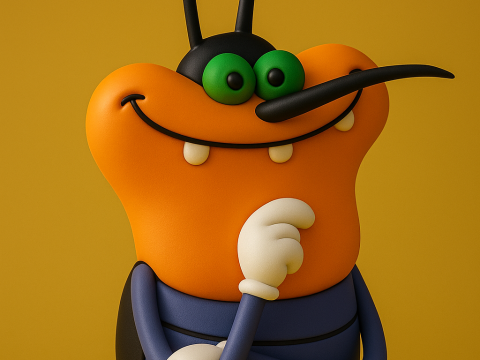 Dee Dee from Oggy and the Cockroaches 3D Druckmodell