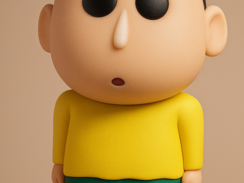 Bo-chan from Shinchan Modèles 3D en vedette