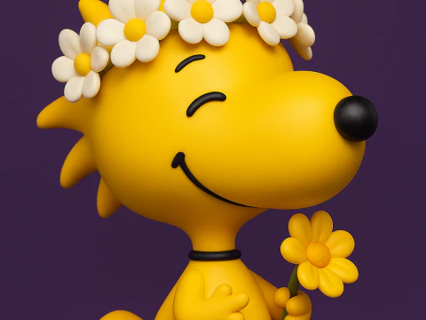 Ambiente veraniego de Woodstocks Peanuts Modelo de impresión 3D