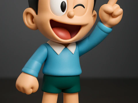 スネ夫 - ドラえもん 3Dプリントモデル