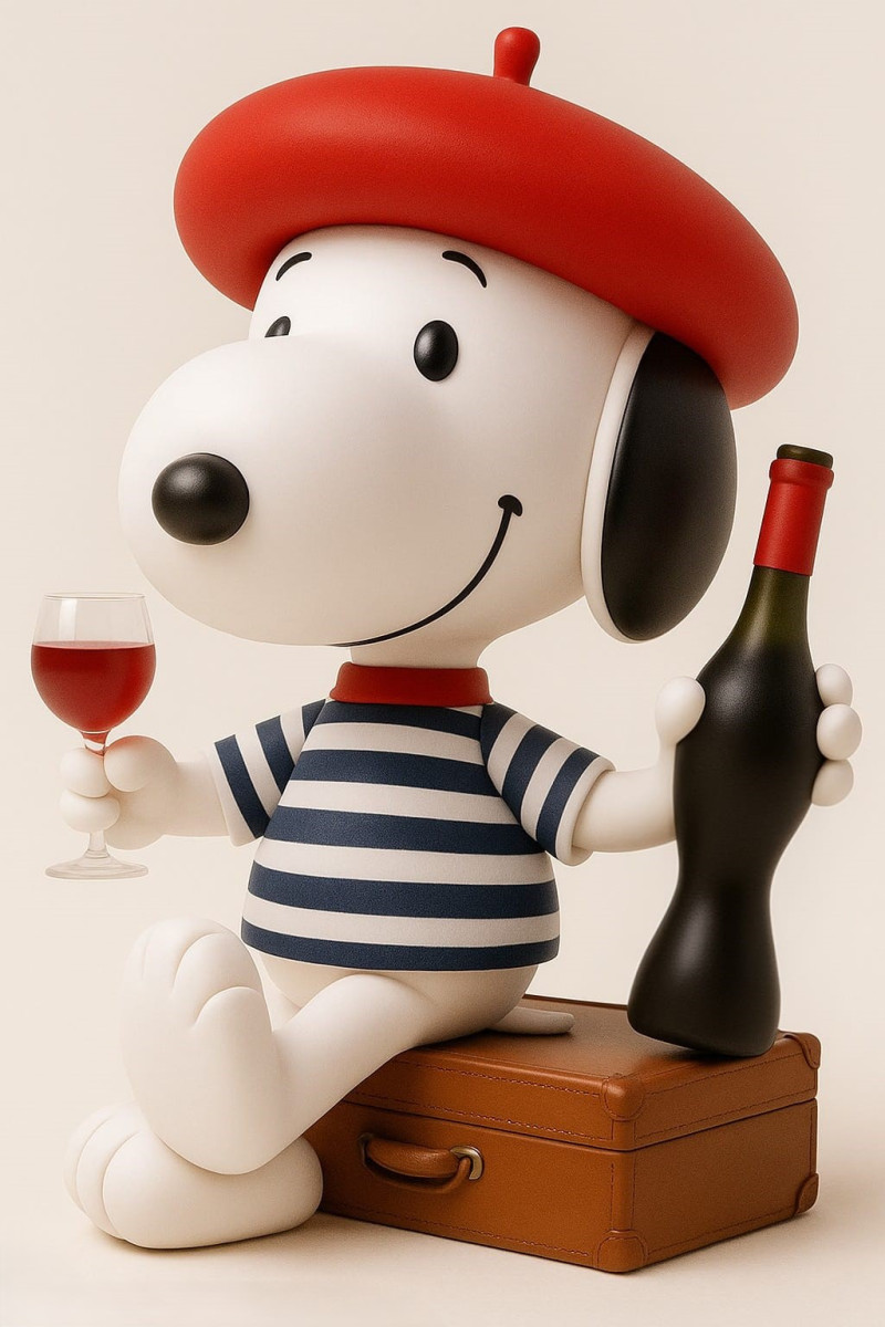 Snoopy Paris Vacation 3D Print Model .c4d .max .obj .3ds .fbx .stl .blend