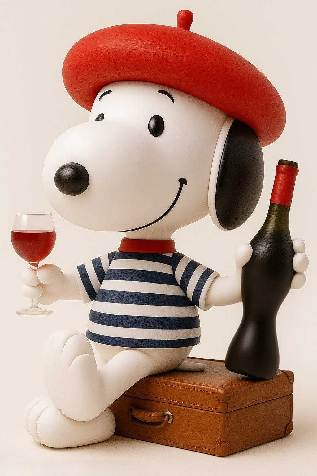 Snoopy Paris Vacation 3D Print Model .c4d .max .obj .3ds .fbx .stl .blend