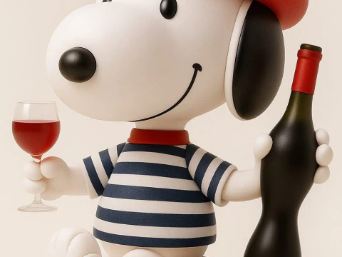 Wakacje ze Snoopym w Paryżu Model do druku 3D