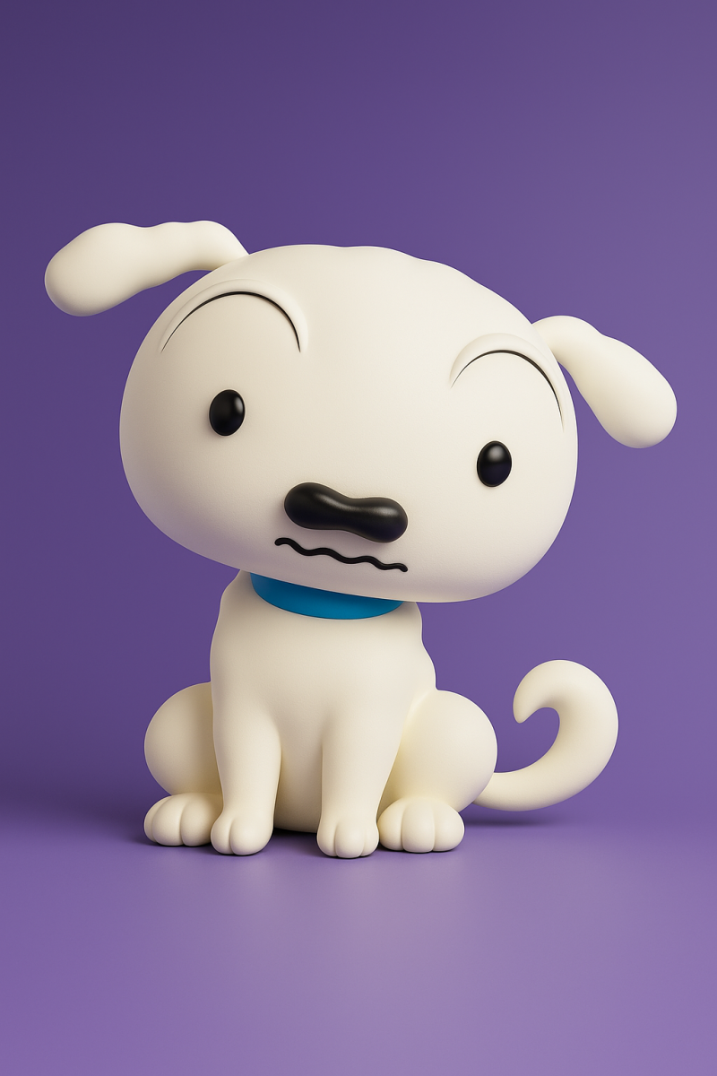 Shiro - The Cute Dog From Shinchan Modèles 3D en vedette .c4d .max .obj .3ds .fbx .stl .blend 