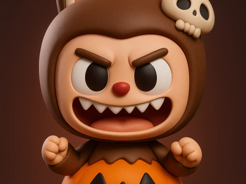 라부부 호박 할로윈 3D 프린트 모델