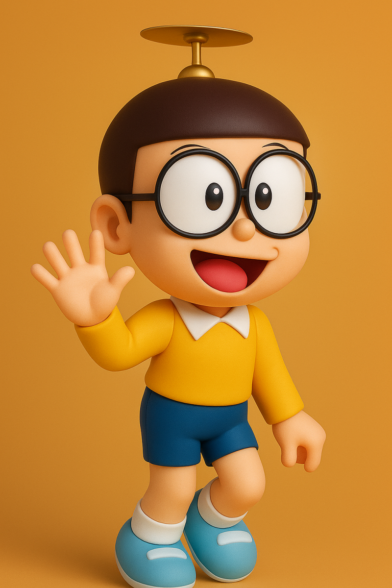 Nobita - Doremon 3D 打印模型 .c4d .max .obj .3ds .fbx .stl .blend 