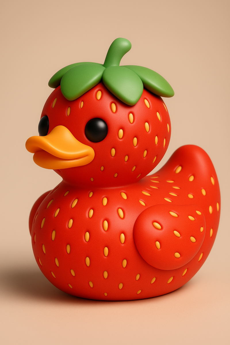 Strawberry Duck 3D 打印模型 .c4d .max .obj .3ds .fbx .stl .blend 