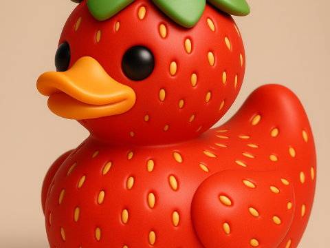 Strawberry Duck 3D Принт Модель