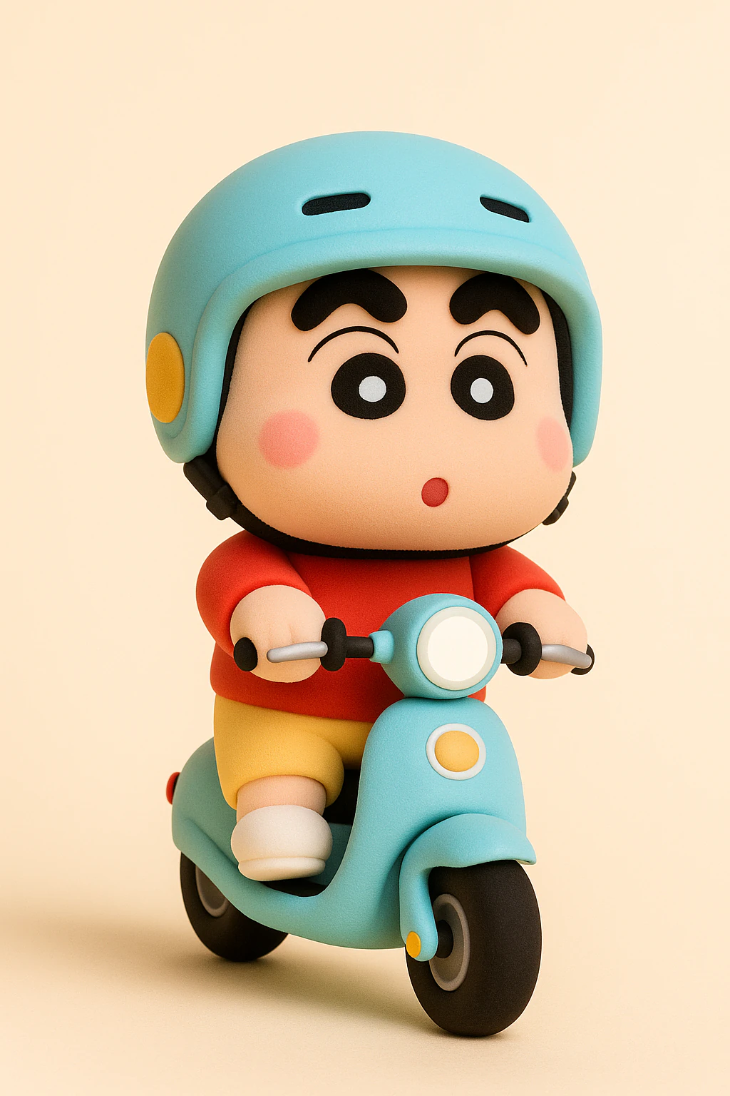 Shinchan Scooter Ride 3D Print Model .c4d .max .obj .3ds .fbx .stl .blend 