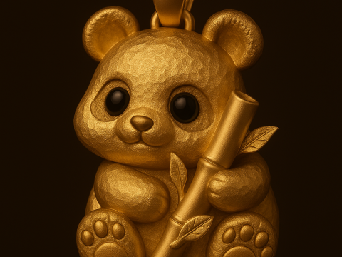Panda Pendant 3D Baskı Modeli