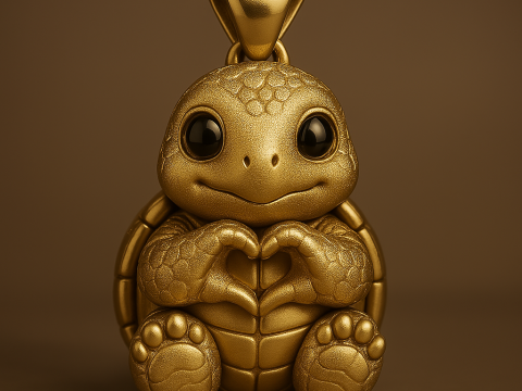Tortoise Pendant 3D Baskı Modeli