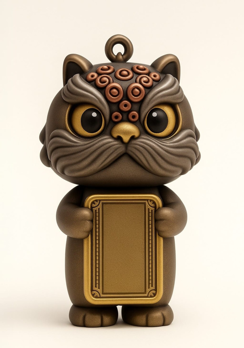 Gilded Cat Model Cetak 3D .c4d .max .obj .3ds .fbx .stl .blend
