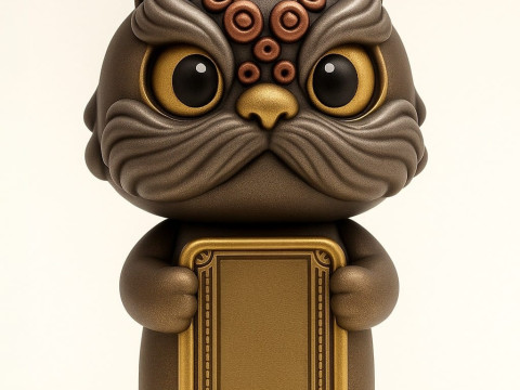 Gilded Cat 3D 프린트 모델