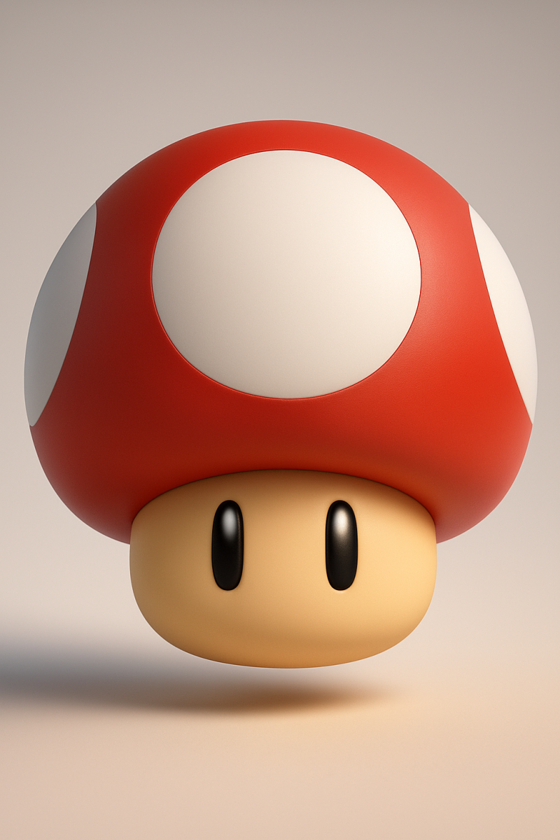 Super Mario Mushroom 3D 打印模型 .c4d .max .obj .3ds .fbx .stl .blend 