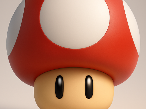 Super Mario Mushroom 3D Baskı Modeli