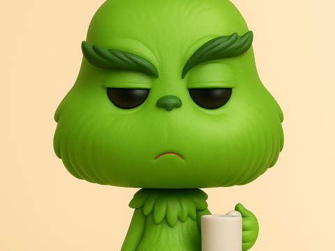 Grinch Vinyl Model Cetak 3D