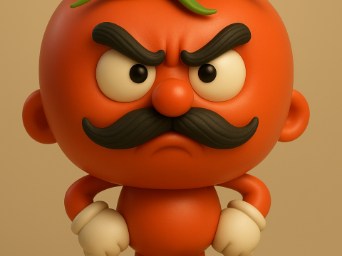 Angry Tomato 3D Druckmodell