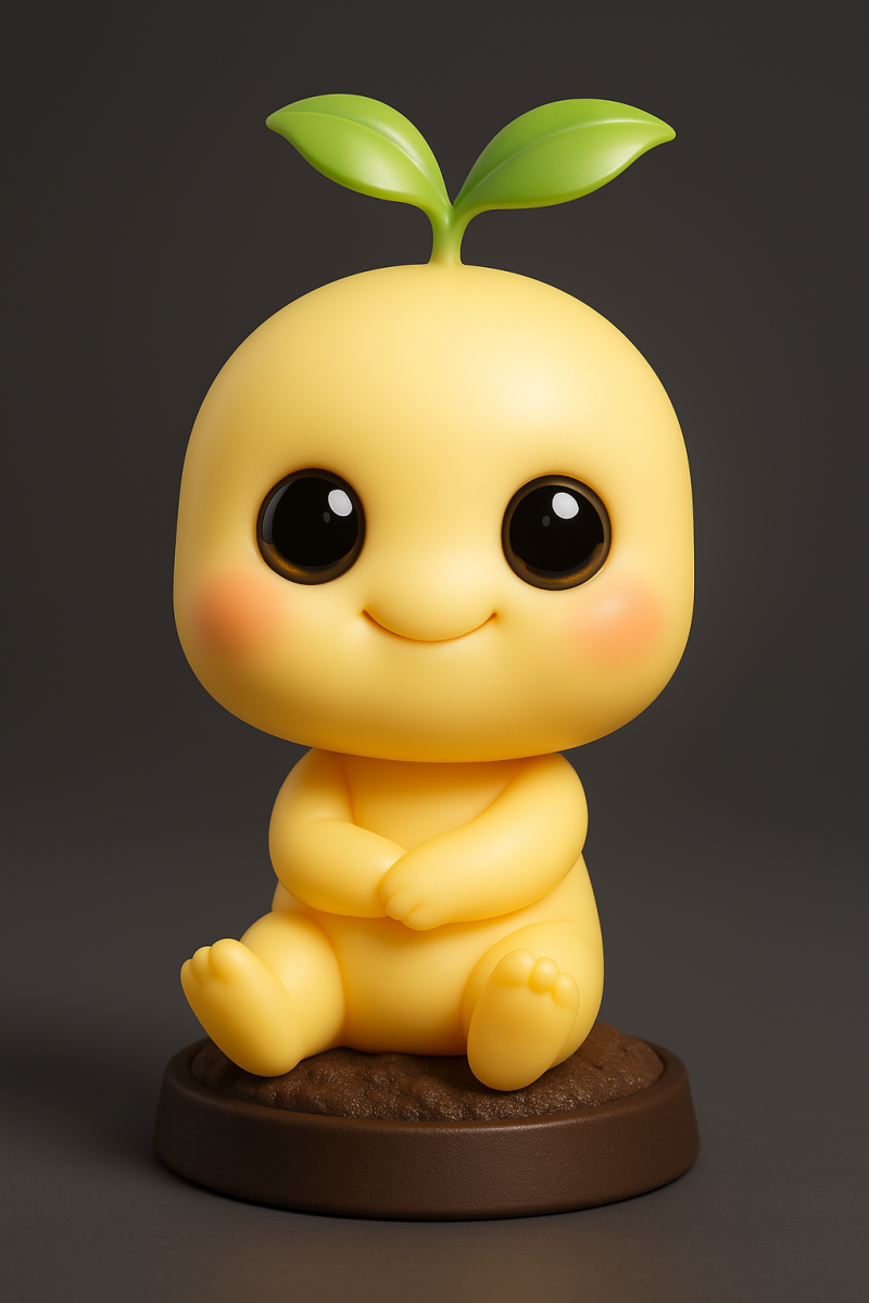 Happy Little Plant 3D Print Model .c4d .max .obj .3ds .fbx .stl .blend 