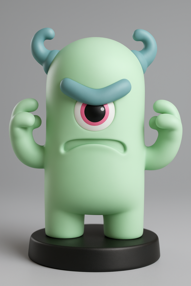 One-Eyed Monster 3D Принт Модель .c4d .max .obj .3ds .fbx .stl .blend
