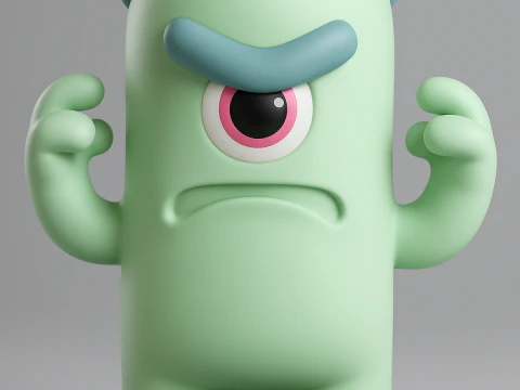 외눈박이 괴물 3D 프린트 모델