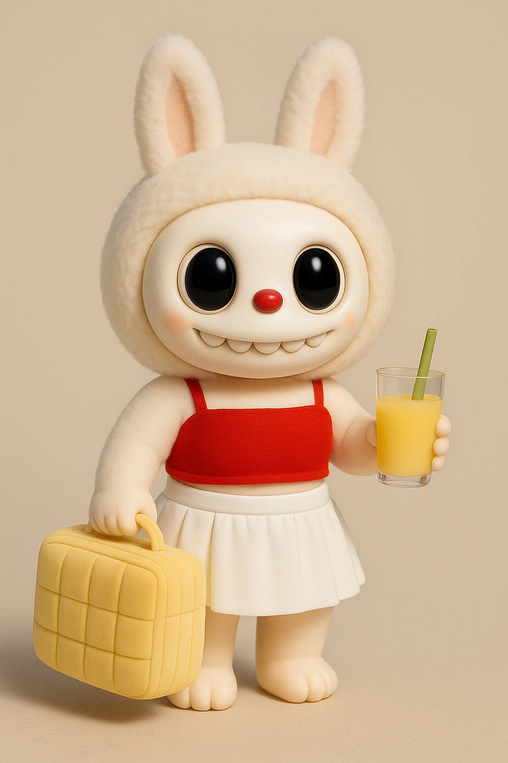 Labubu Summer Vibes 3D Print Model .c4d .max .obj .3ds .fbx .stl .blend