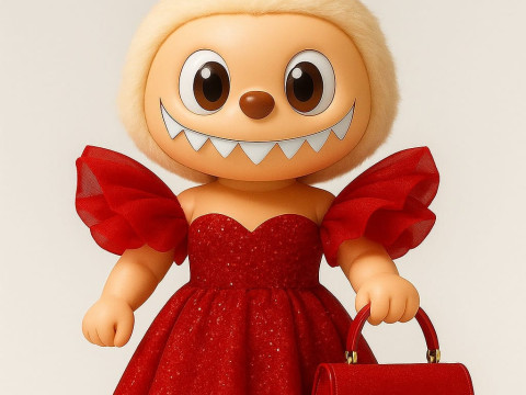 Glamorous Labubu in Gown 3D Druckmodell